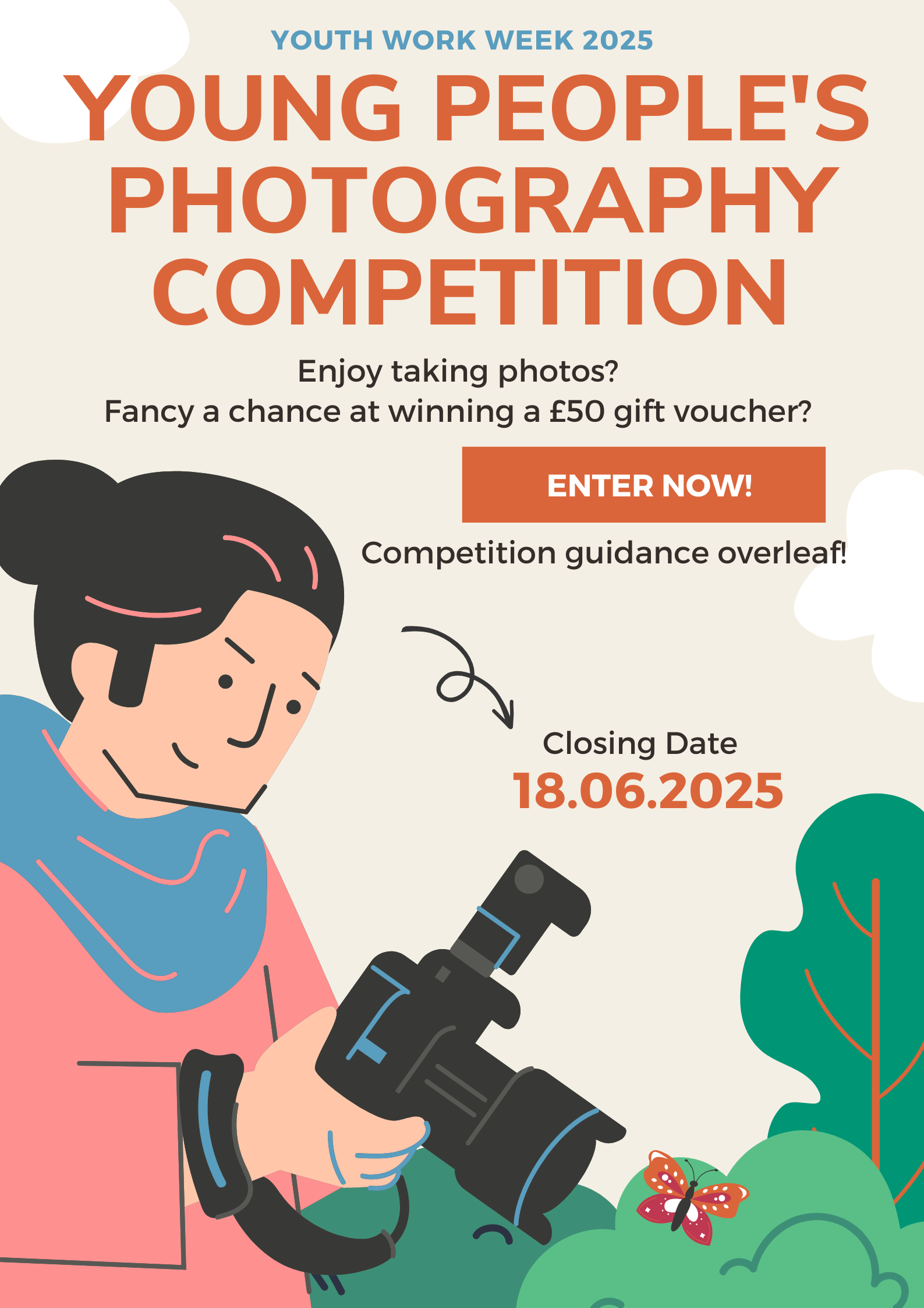 Young People’s Photography Competition to celebrate Youth Work Week 2025