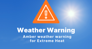 Advice for people to take shelter during the hottest periods of the day as Amber extreme heat warning issued