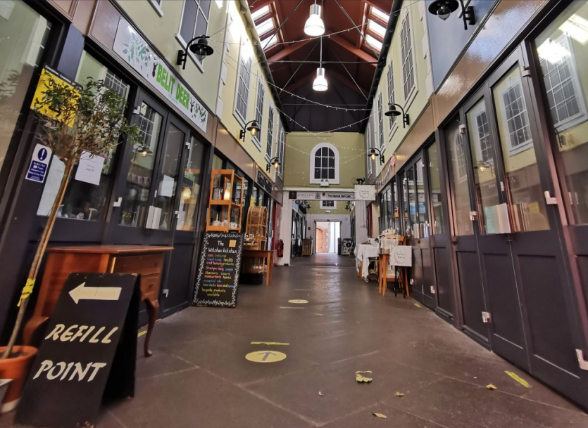 Inside Aberystwyth Market Hall