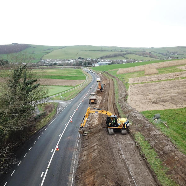 Construction of new shared use path between Bow Street and IBERS at Plas Gogerddan