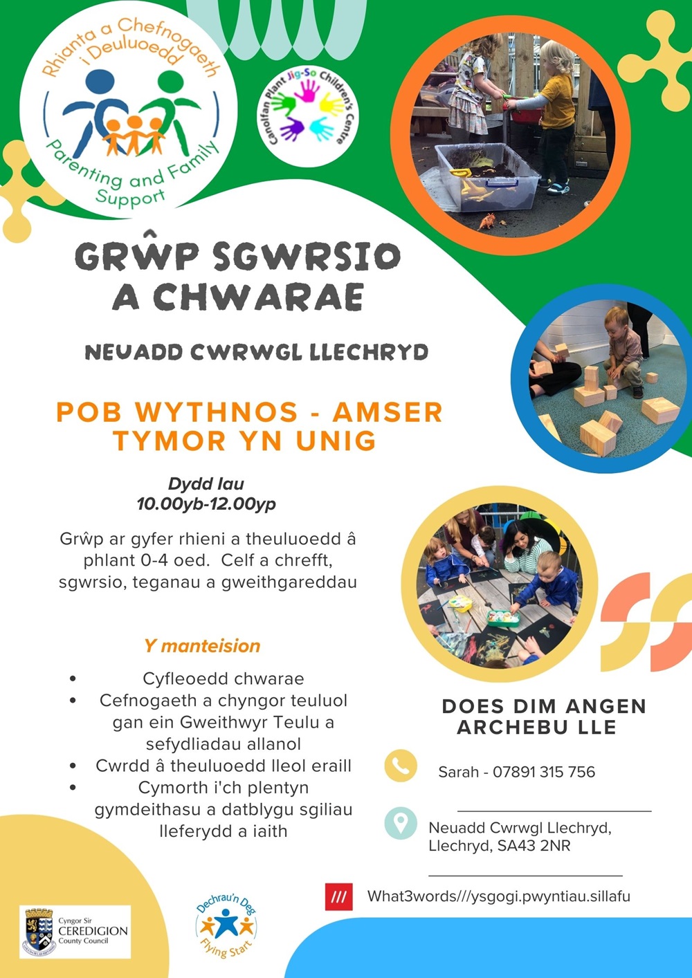 Grŵp Sgwrsio a Chwarae Llechryd