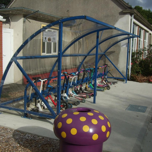 Cardigan Primary School scooter shelter